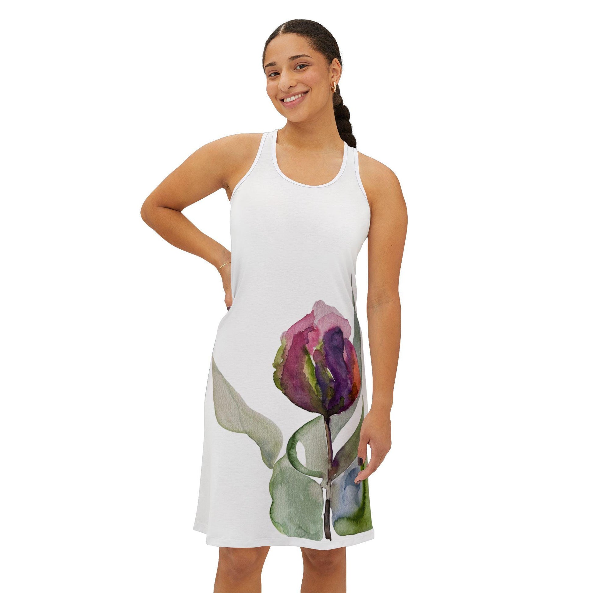 LanaArt Sweden women’s racerback dress with a soft jersey-knit fabric, cinched-back design, and versatile fit