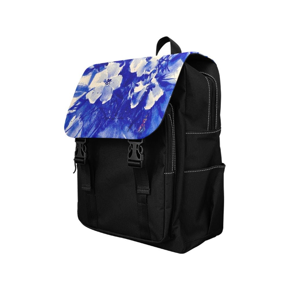 Indigo Flowers Casual Backpack - Lana Art Sweden