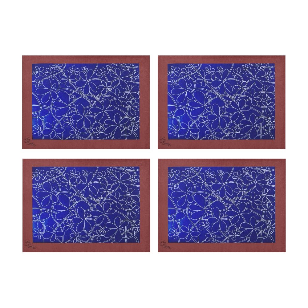 Infinity Bloom Chocolate Placemat 14’’ x 19’’ (Set of 4) - Lana Art Sweden