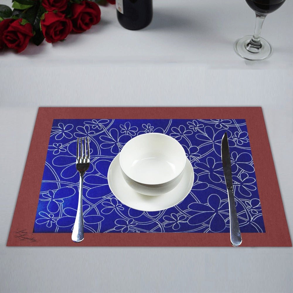 Infinity Bloom Chocolate Placemat 14’’ x 19’’ (Set of 4) - Lana Art Sweden
