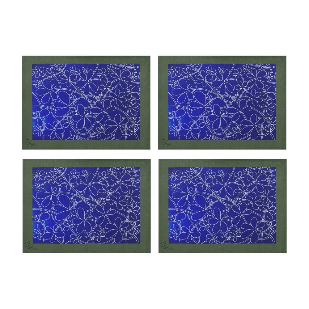 Infinity Bloom Forest Green Placemat 14’’ x 19’’ (Set of 4) - Lana Art Sweden