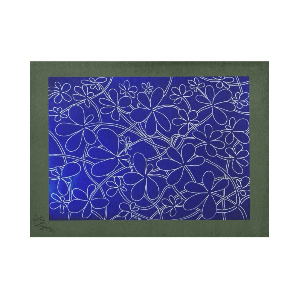 Infinity Bloom Forest Green Placemat 14’’ x 19’’ (Set of 4) - Lana Art Sweden