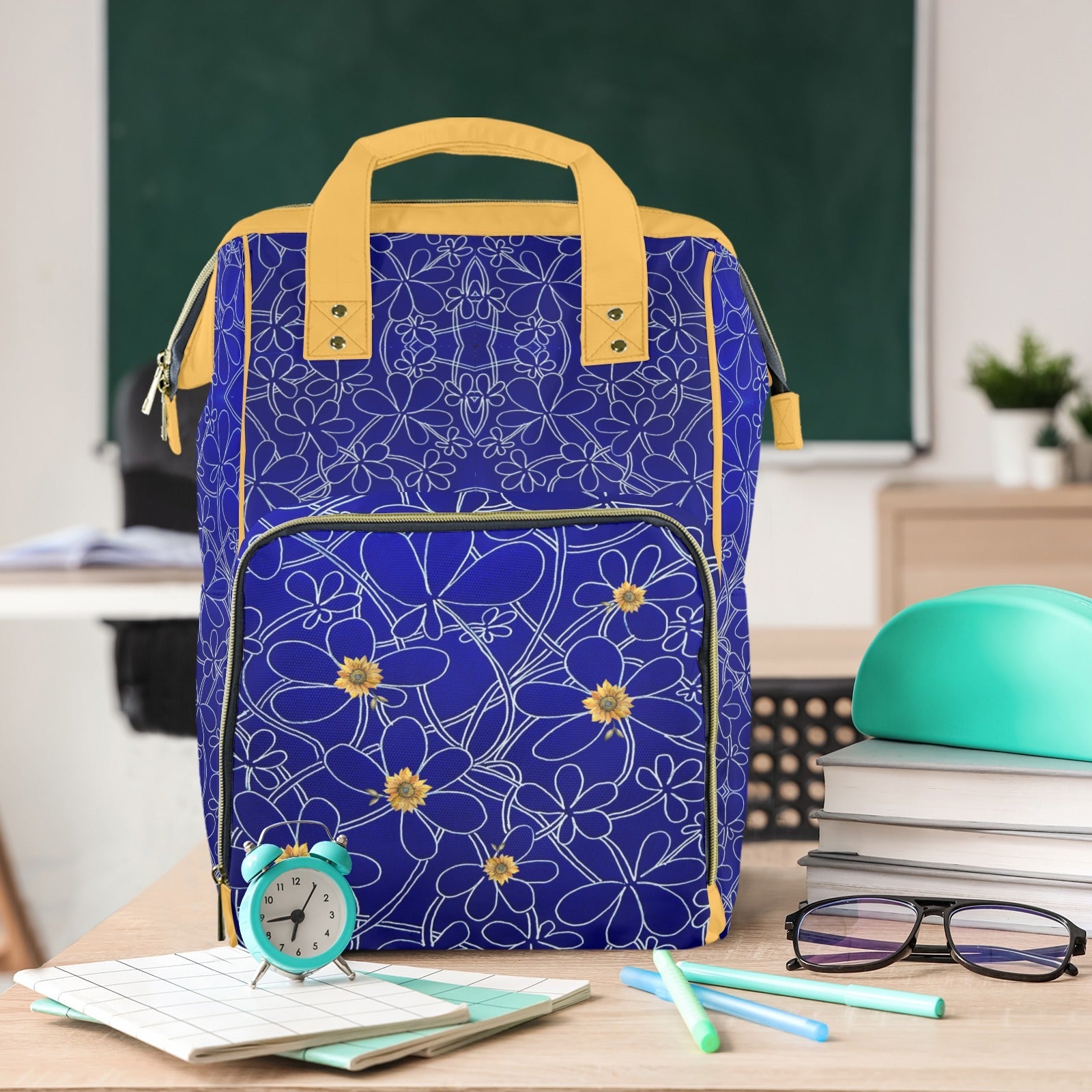 Infinity Bloom Gold Multi - Function Travel Diaper Bag - Large - Lana Art Sweden