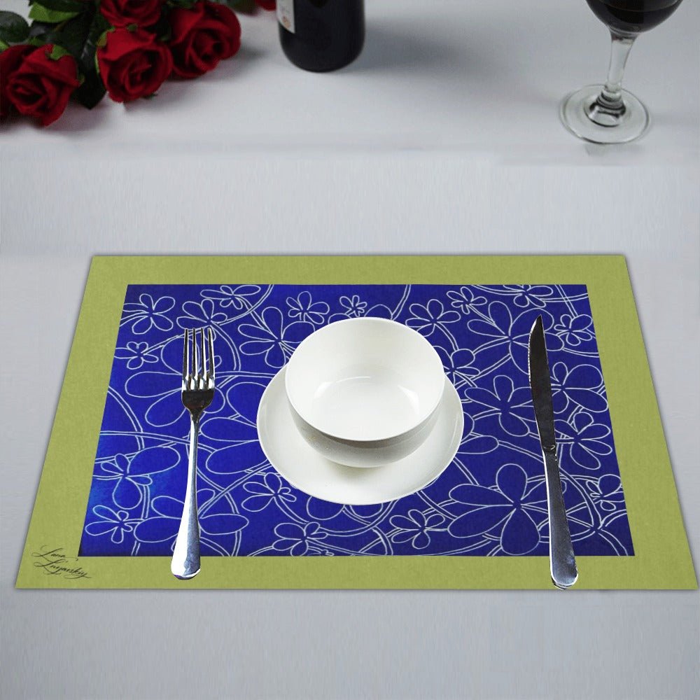 Infinity Bloom Grass Placemat 14’’ x 19’’ (Set of 4) - Lana Art Sweden