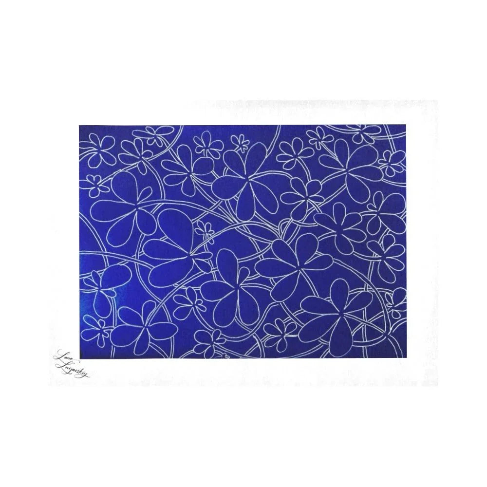 Infinity Bloom Royal White Placemat 14’’ x 19’’ (Set of 4) - Lana Art Sweden
