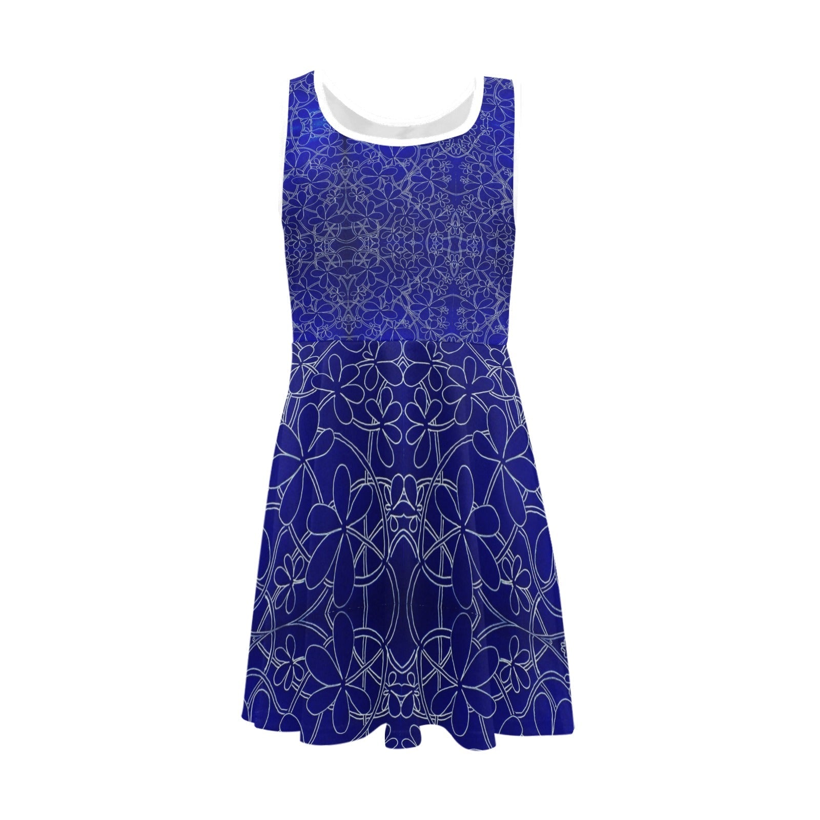 Infinity Bloom Small Pattern Girls' Sleeveless Sundress - Lana Art Sweden