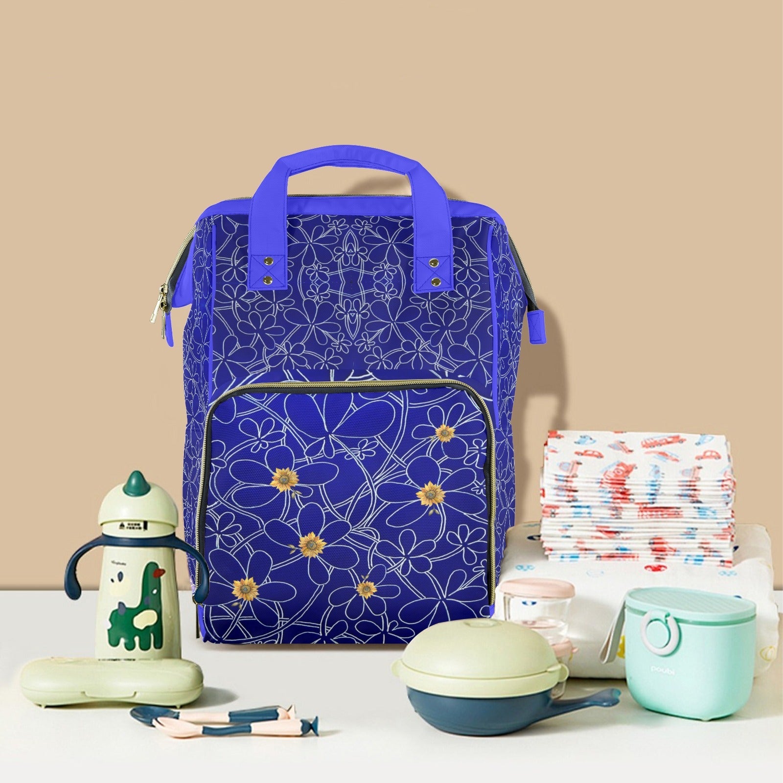 Infinity Bloom Tatiana Multi - Function Travel Diaper Bag - Large - Lana Art Sweden
