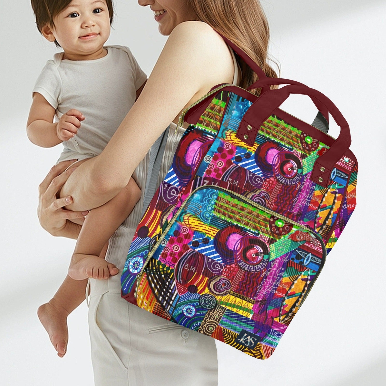Infinity Bloom Tatiana Multi - Function Travel Diaper Bag - Large - Lana Art Sweden
