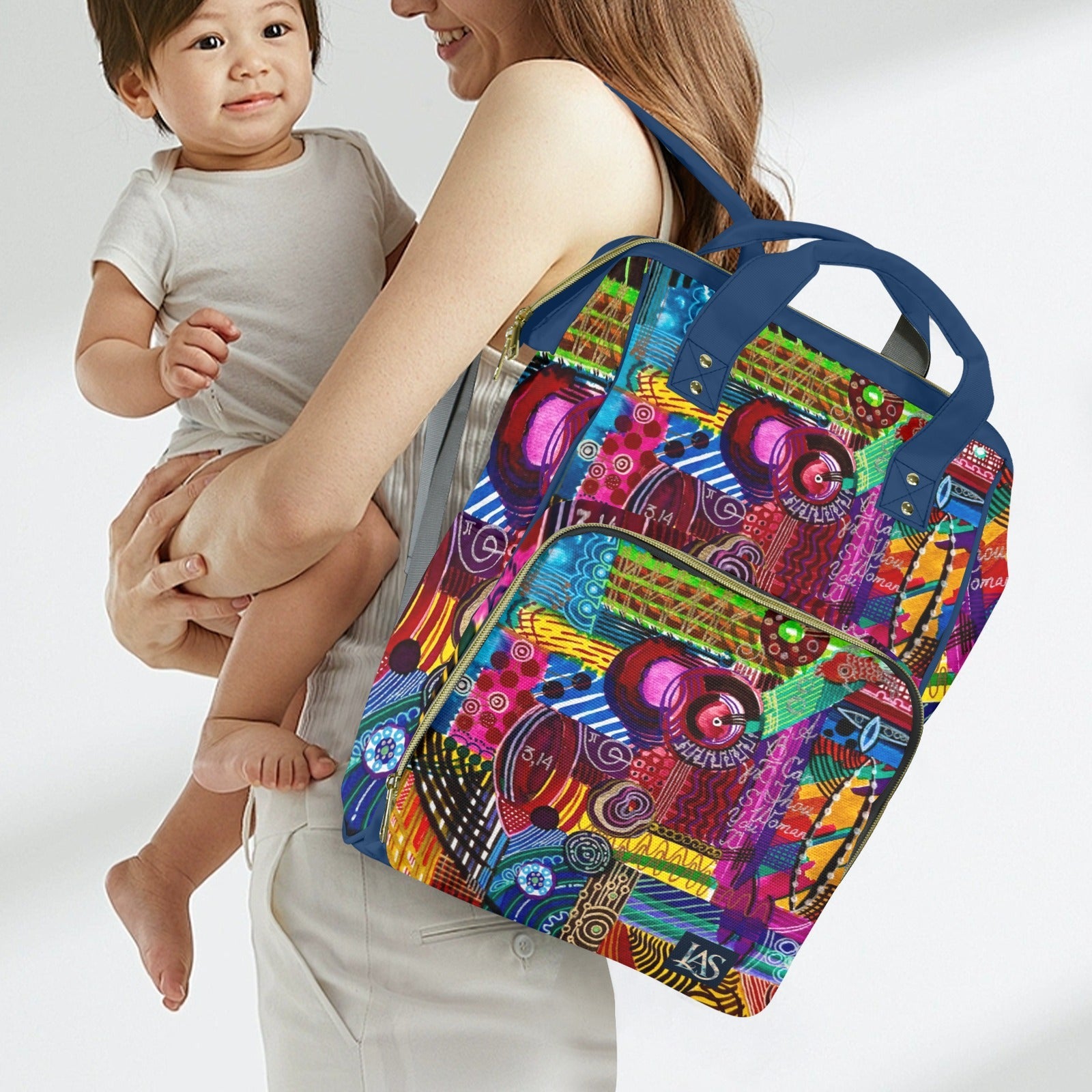 Infinity Bloom Tatiana Multi - Function Travel Diaper Bag - Large - Lana Art Sweden