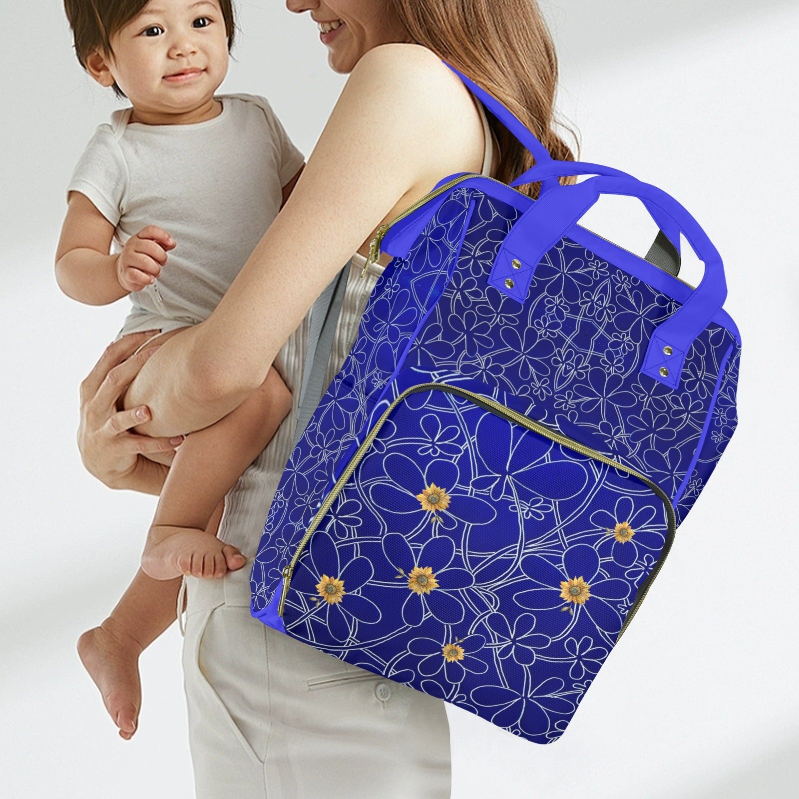Infinity Bloom Tatiana Multi - Function Travel Diaper Bag - Large - Lana Art Sweden