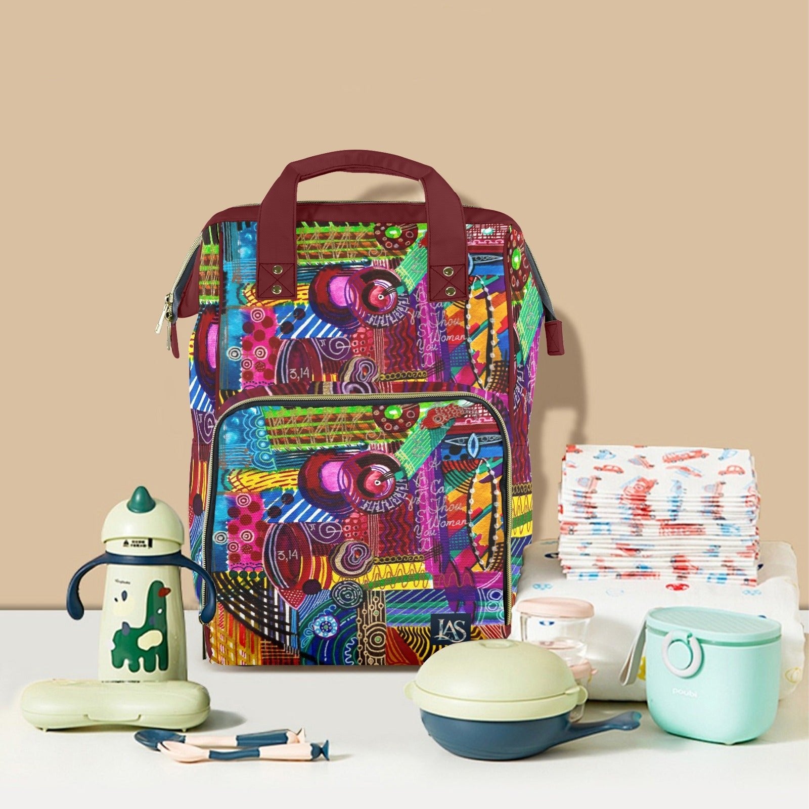 Infinity Bloom Tatiana Multi - Function Travel Diaper Bag - Large - Lana Art Sweden