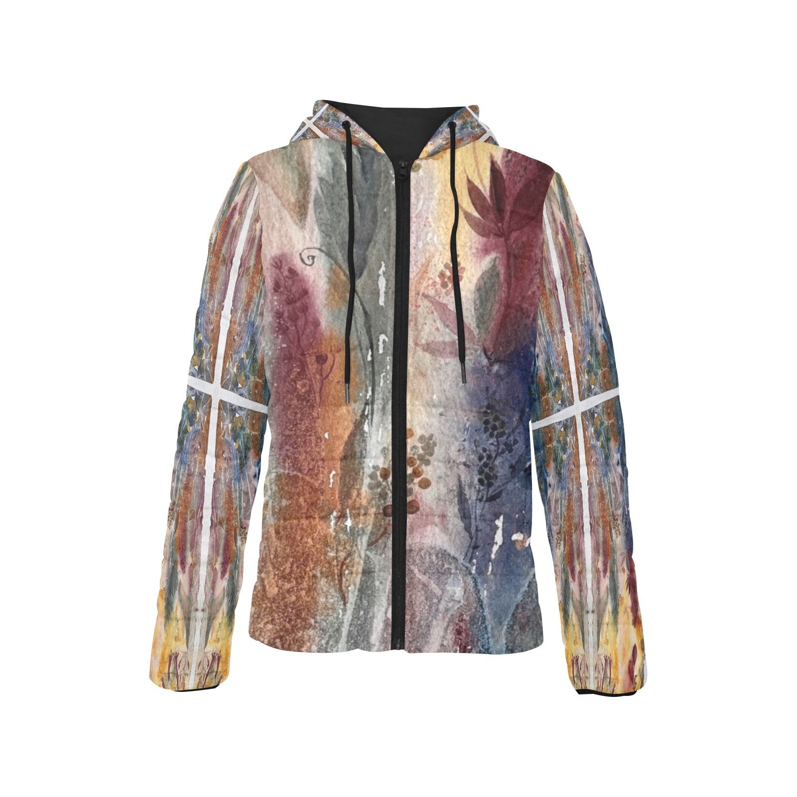 Intricate Browns Women's Padded Hooded Puffer Jacket - Lana Art Sweden