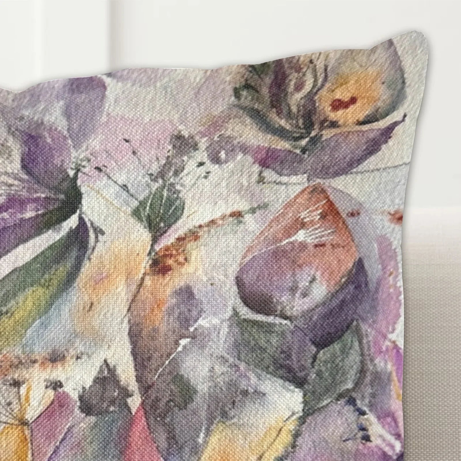 Iris and Mystery Plants Linen Zippered Pillowcase 18"x18"(Pack of 2) - Lana Art Sweden