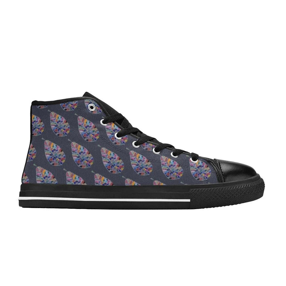 Kaleidoscope Kids' High Top Canvas Shoes - Lana Art Sweden