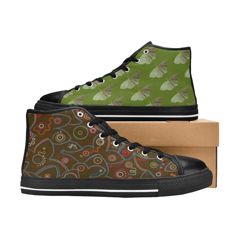 Kaleidoscope Kids' High Top Canvas Shoes - Lana Art Sweden