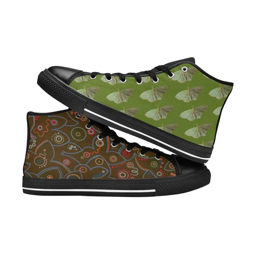 Kaleidoscope Kids' High Top Canvas Shoes - Lana Art Sweden