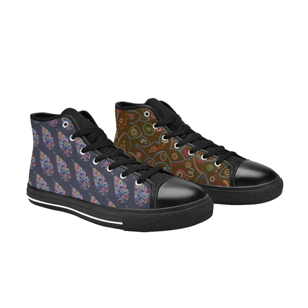 Kaleidoscope Kids' High Top Canvas Shoes - Lana Art Sweden