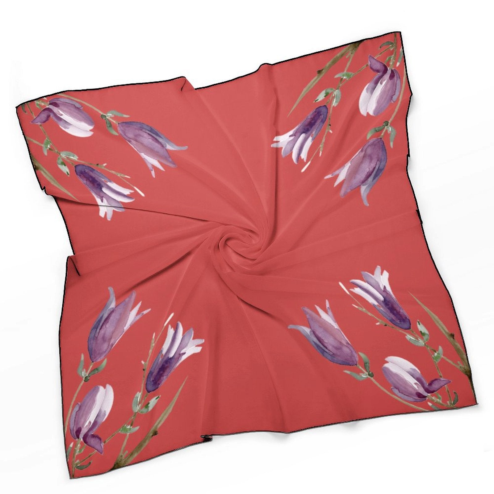 LanaArtSweden Artwork Scarf, 27"x27", 70x70 cm - Lana Art Sweden