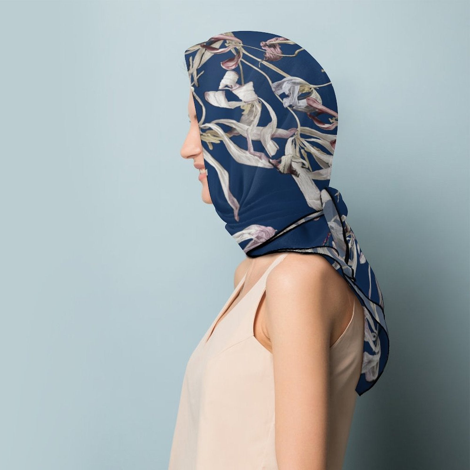 LanaArtSweden Artwork Scarf, 27"x27", 70x70 cm - Lana Art Sweden