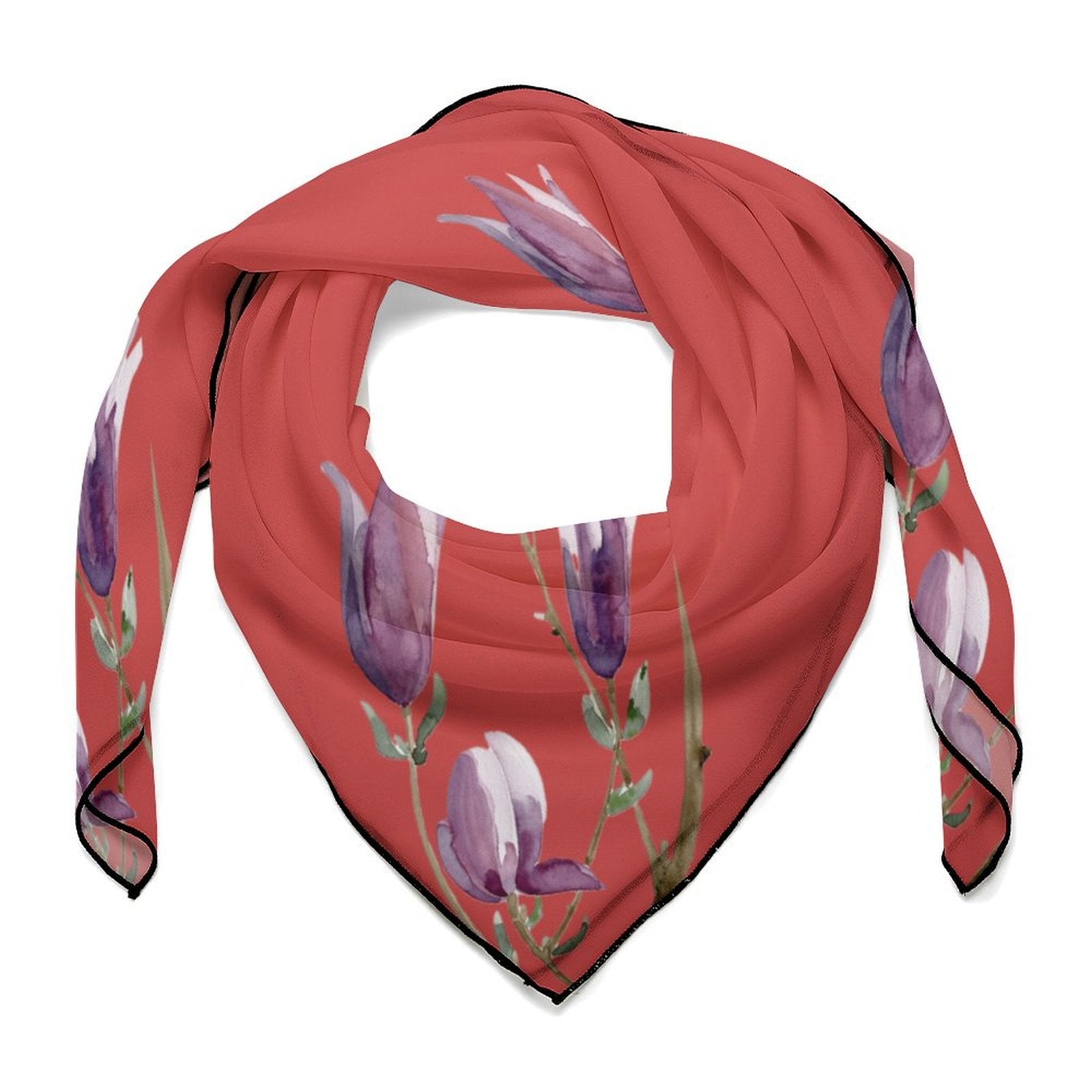 LanaArtSweden Artwork Scarf, 27"x27", 70x70 cm - Lana Art Sweden