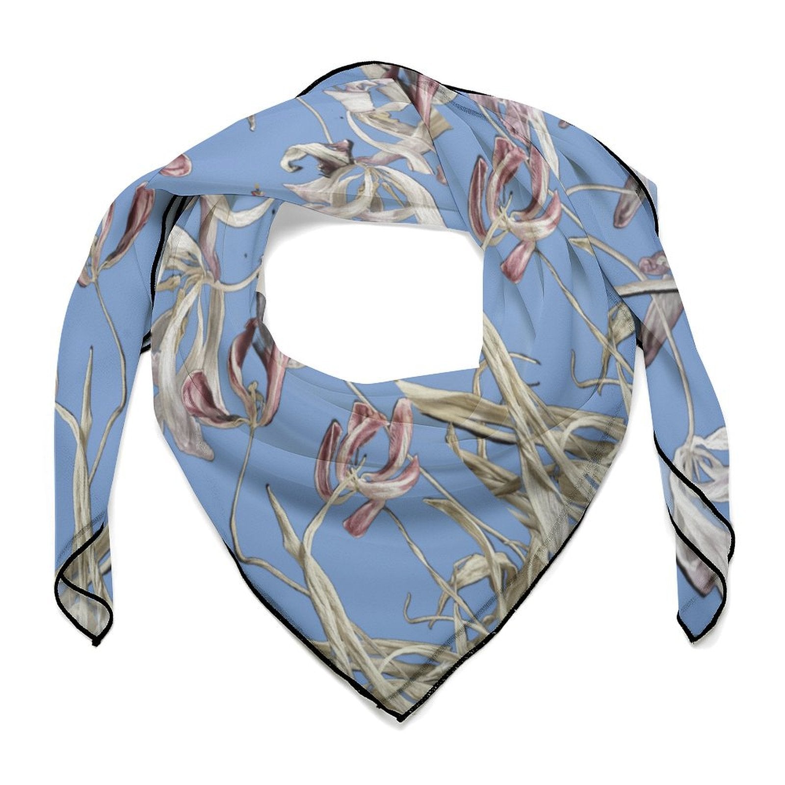 LanaArtSweden Artwork Scarf, 27"x27", 70x70 cm - Lana Art Sweden
