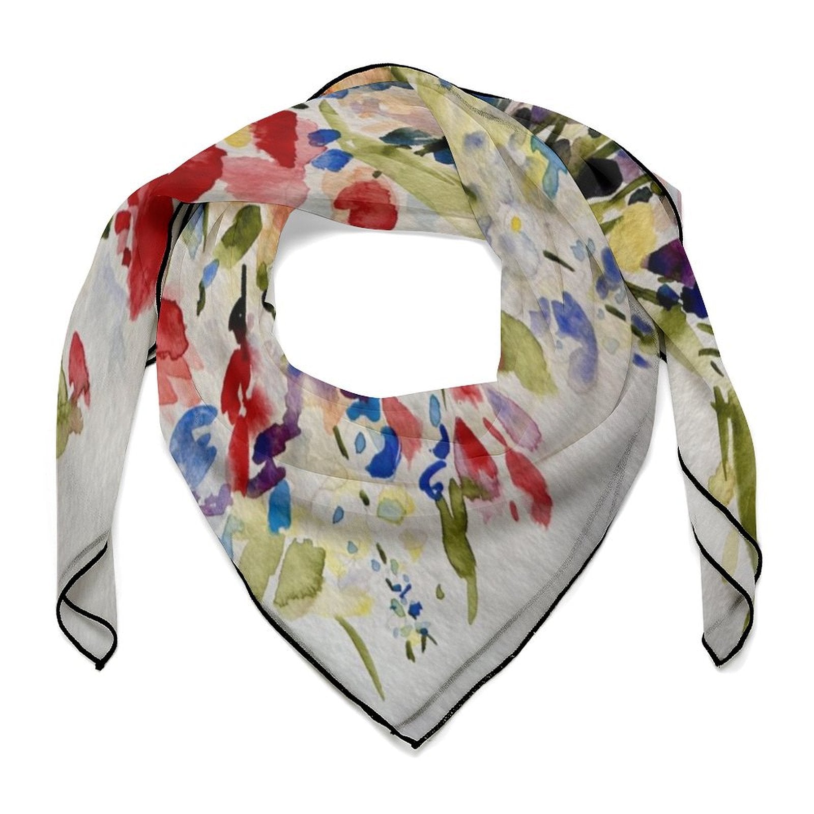 LanaArtSweden Artwork Scarf, 27"x27", 70x70 cm - Lana Art Sweden
