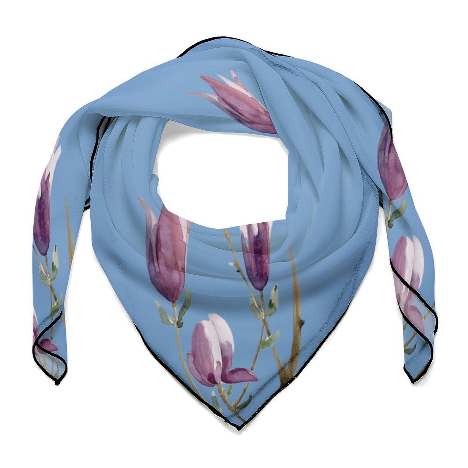 LanaArtSweden Artwork Scarf, 27"x27", 70x70 cm - Lana Art Sweden