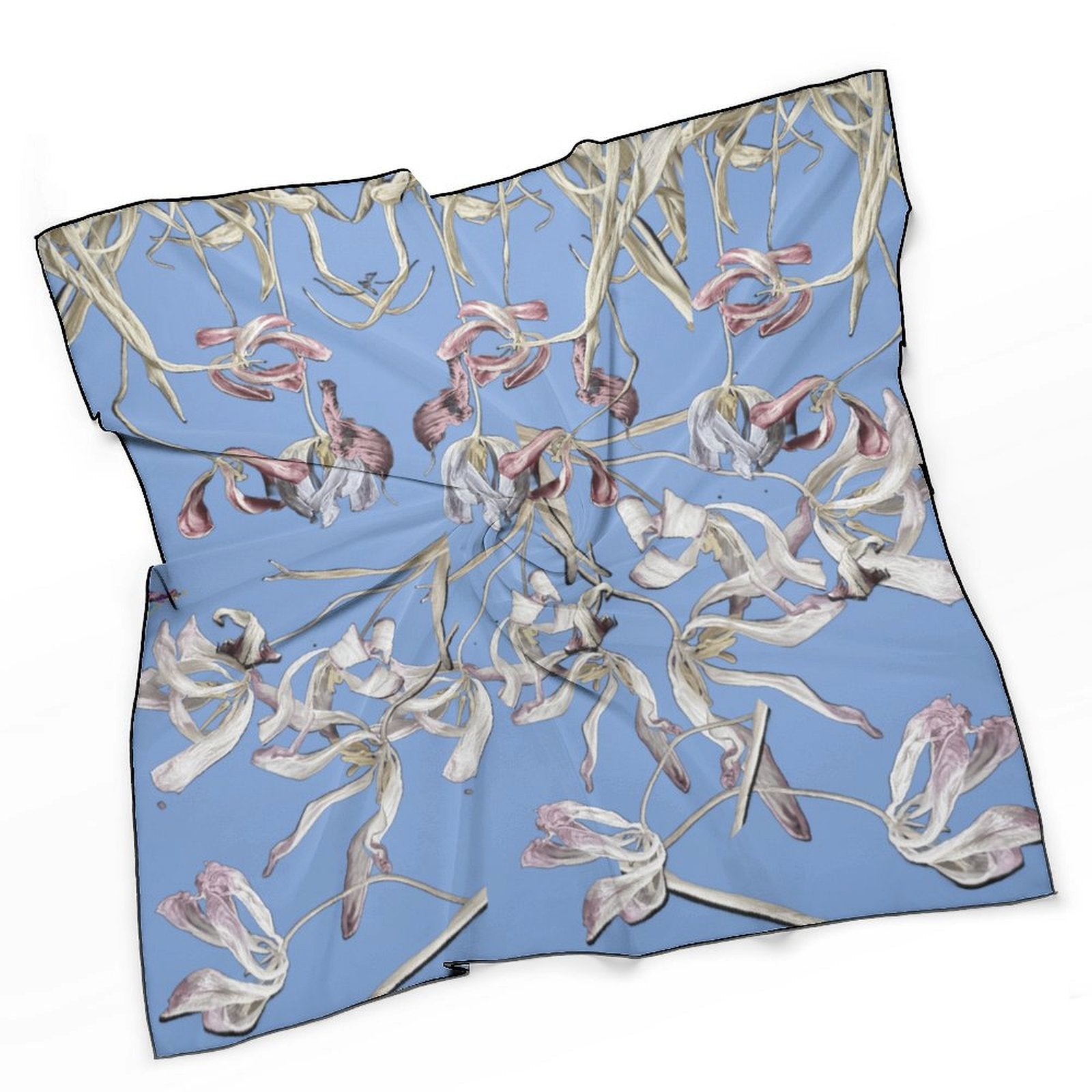 LanaArtSweden Artwork Scarf, 27"x27", 70x70 cm - Lana Art Sweden