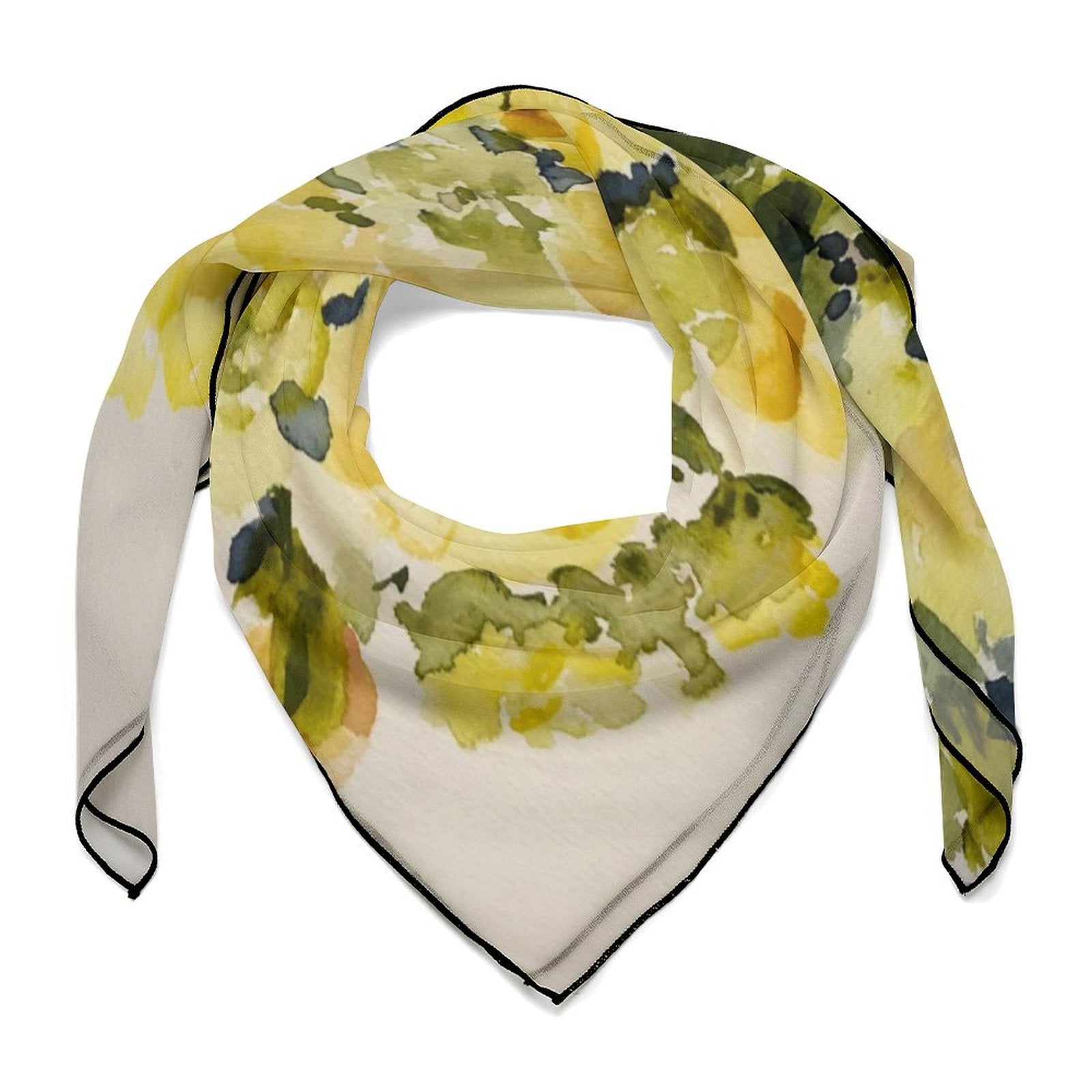 LanaArtSweden Artwork Scarf, 27"x27", 70x70 cm - Lana Art Sweden
