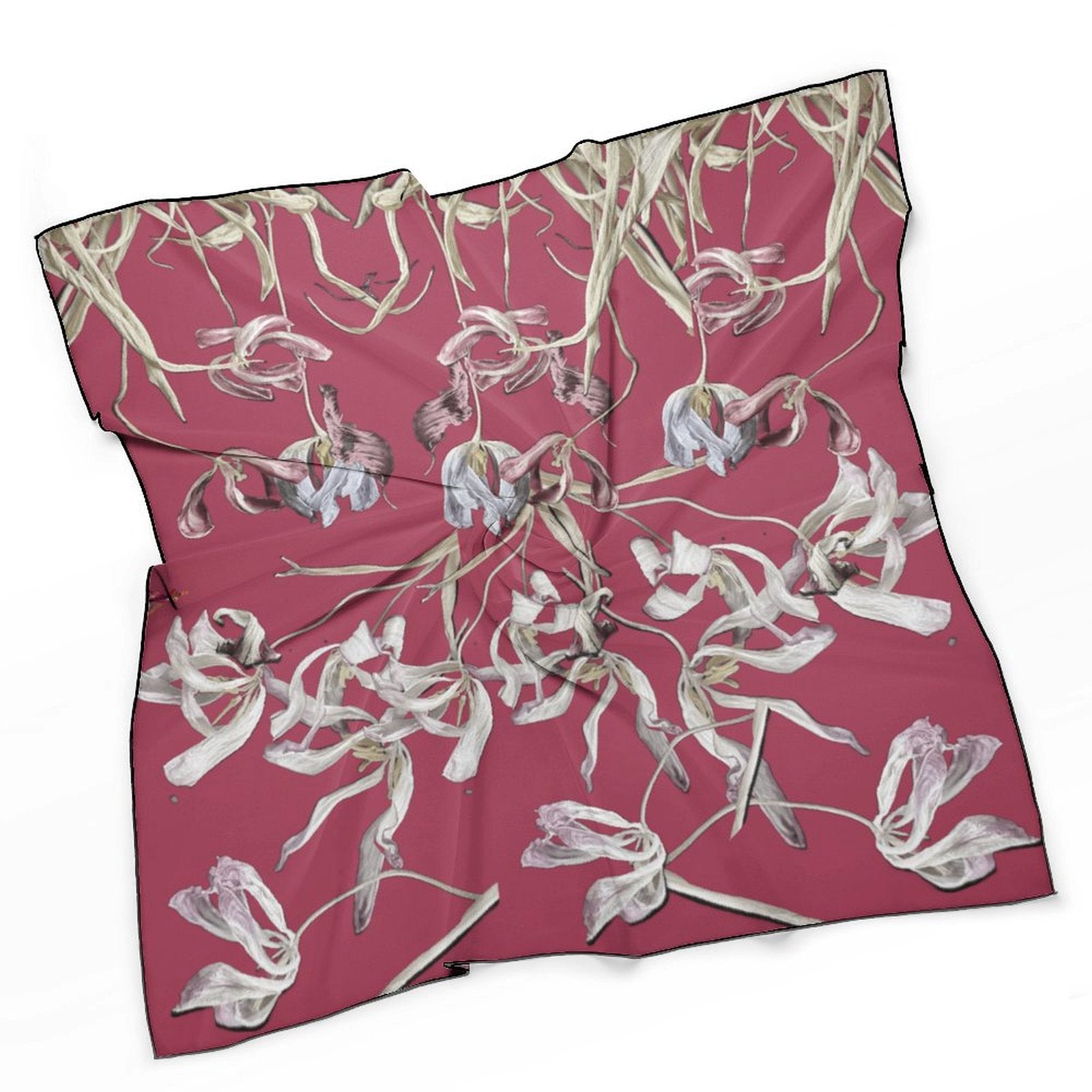 LanaArtSweden Artwork Scarf, 27"x27", 70x70 cm - Lana Art Sweden