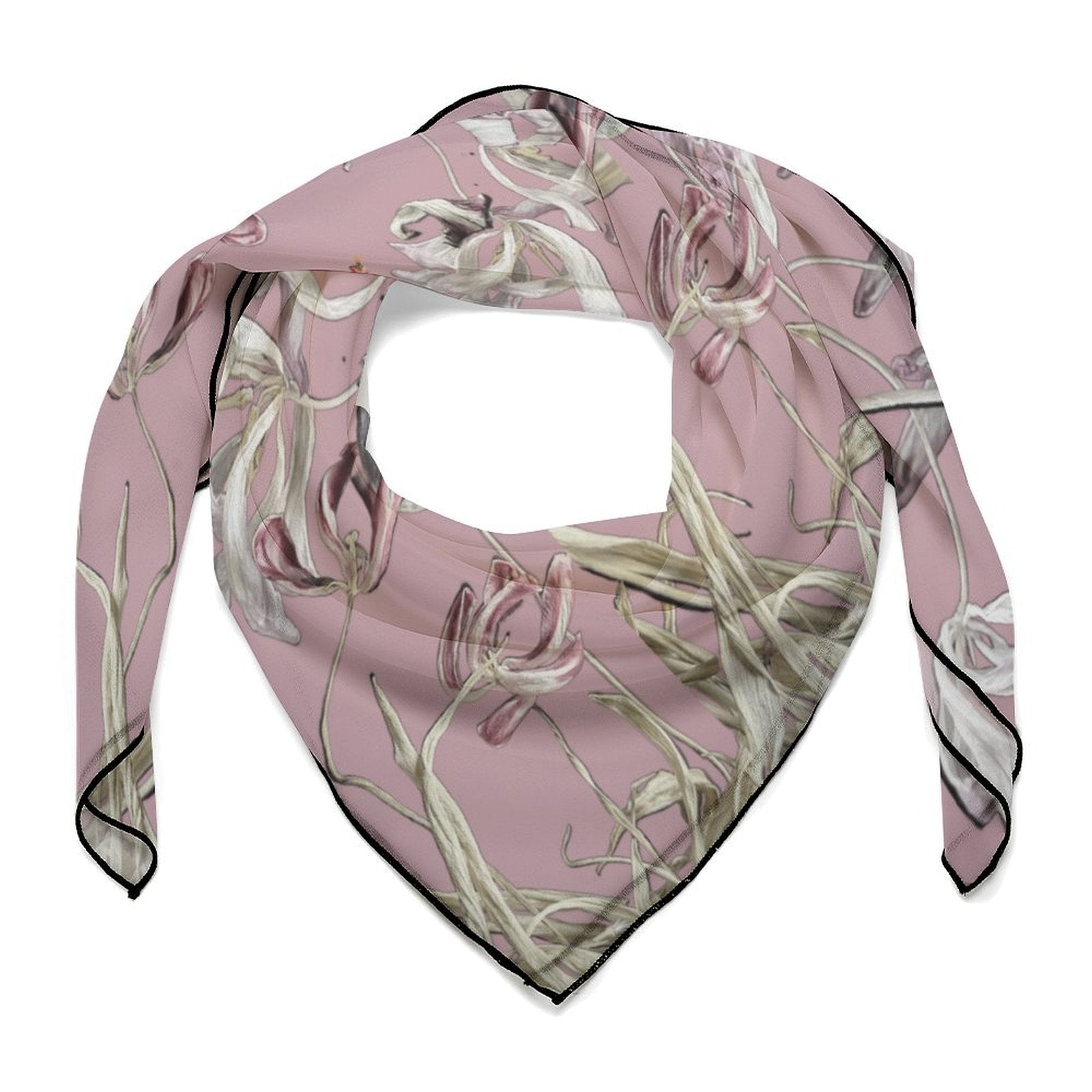 LanaArtSweden Artwork Scarf, 27"x27", 70x70 cm - Lana Art Sweden
