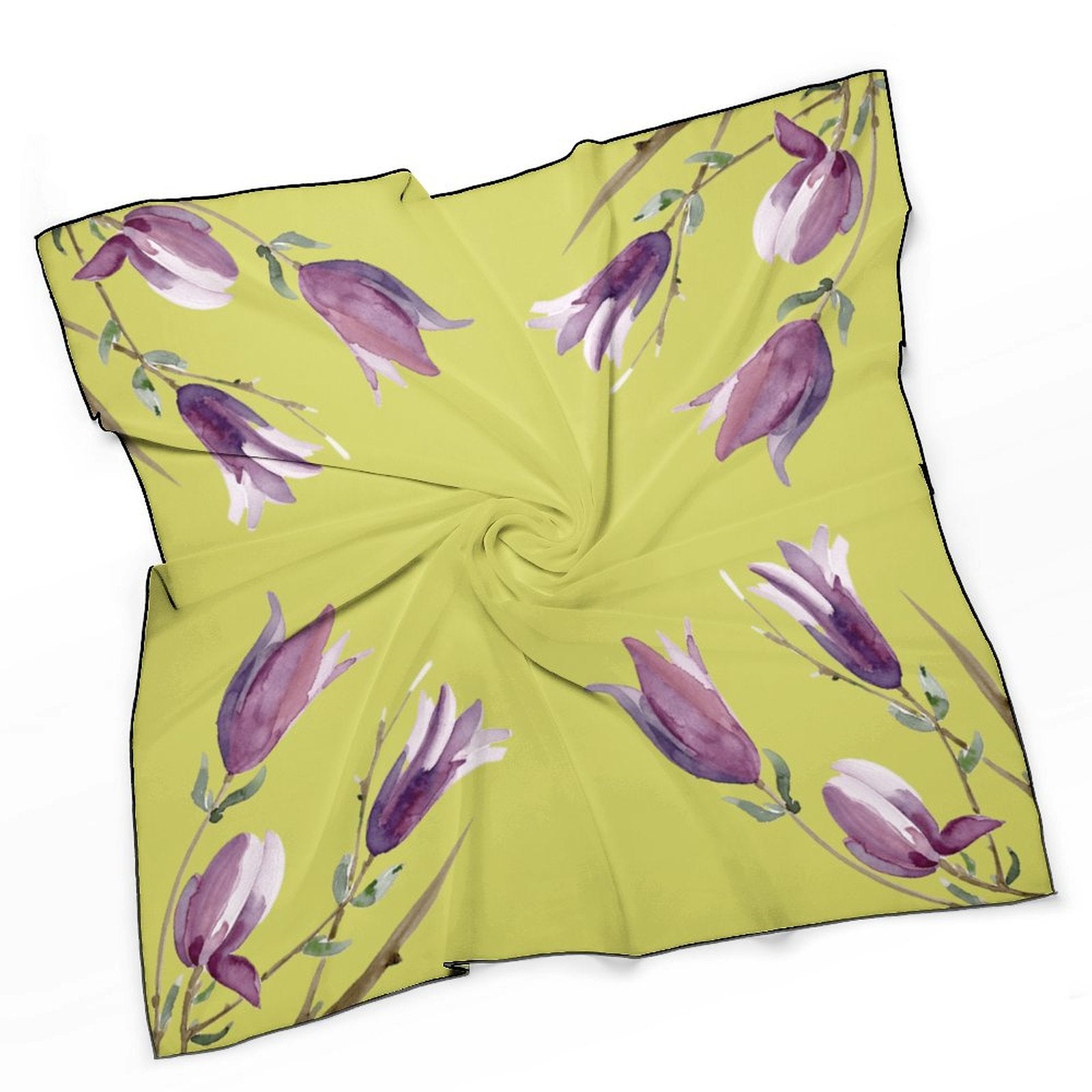 LanaArtSweden Artwork Scarf, 27"x27", 70x70 cm - Lana Art Sweden