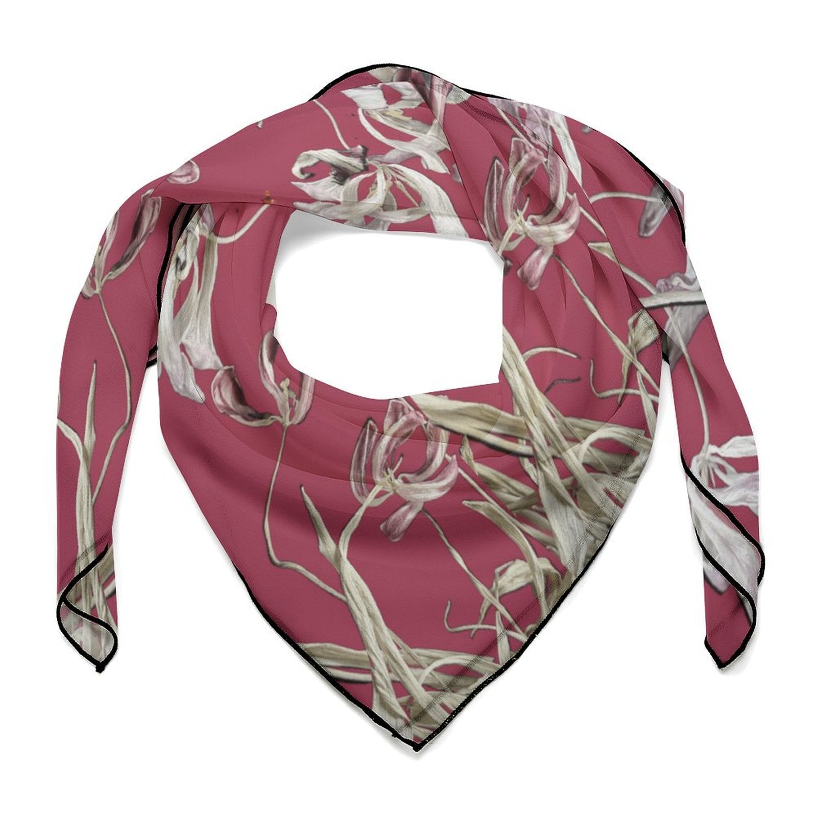 LanaArtSweden Artwork Scarf, 27"x27", 70x70 cm - Lana Art Sweden