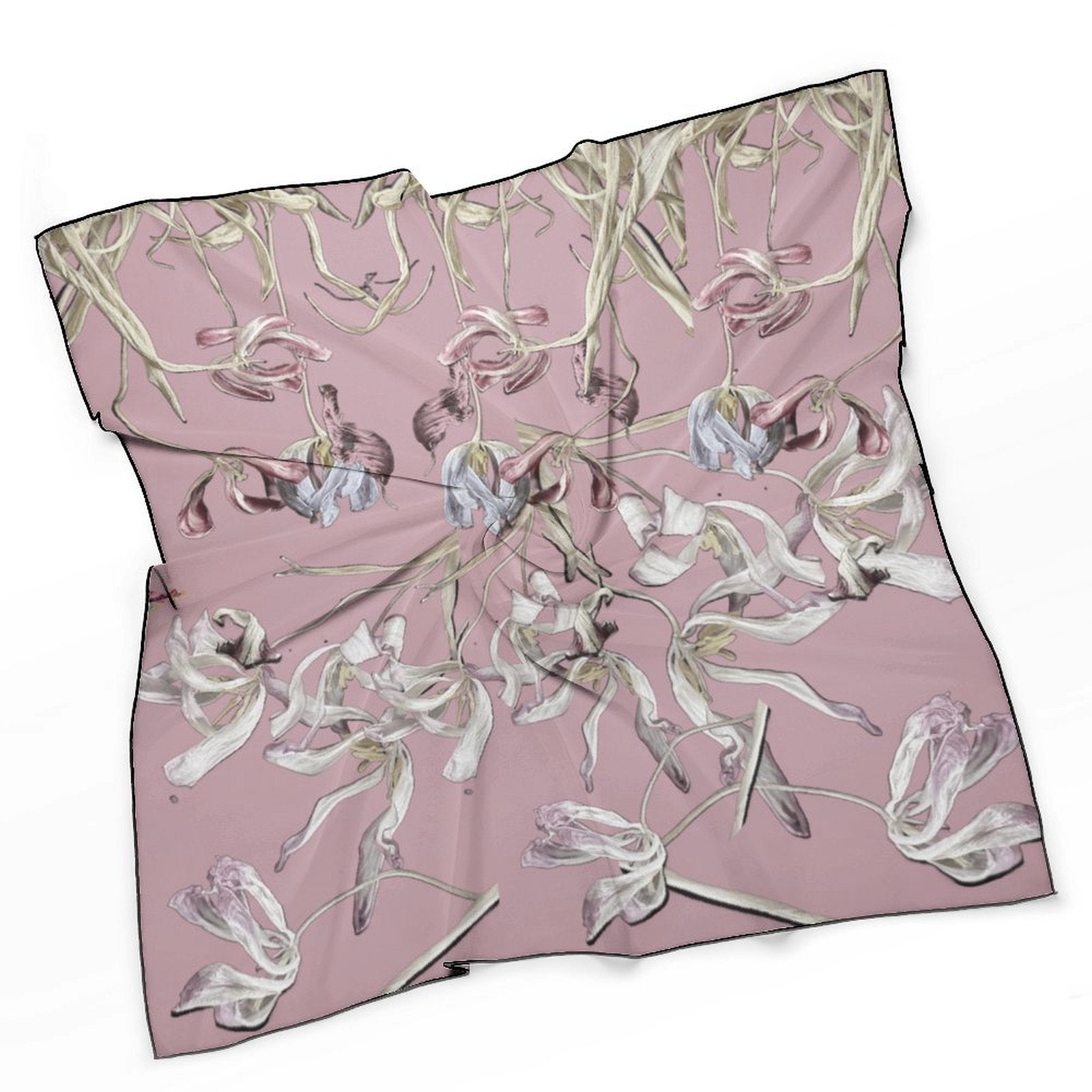 LanaArtSweden Artwork Scarf, 27"x27", 70x70 cm - Lana Art Sweden