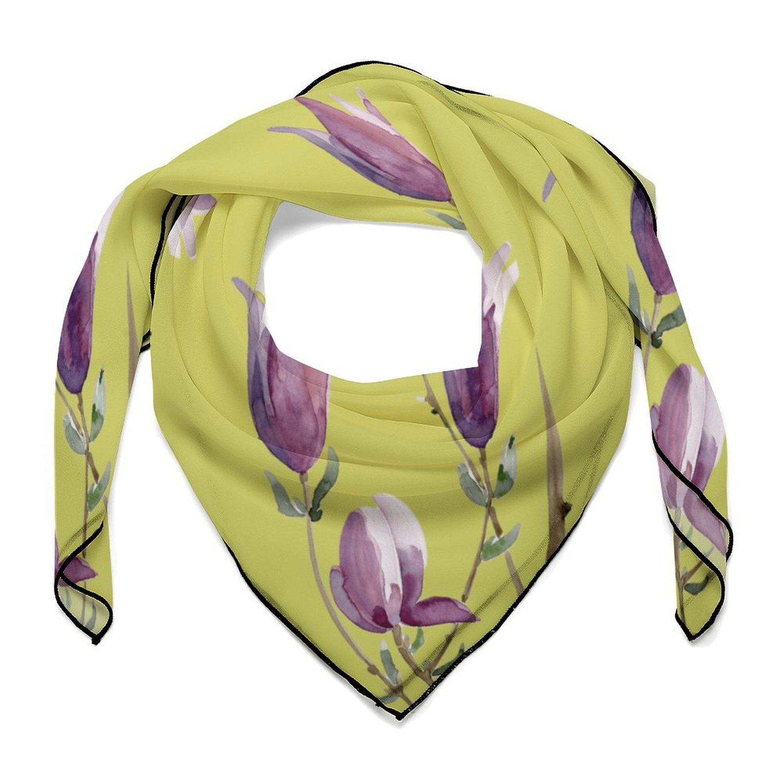 LanaArtSweden Artwork Scarf, 27"x27", 70x70 cm - Lana Art Sweden