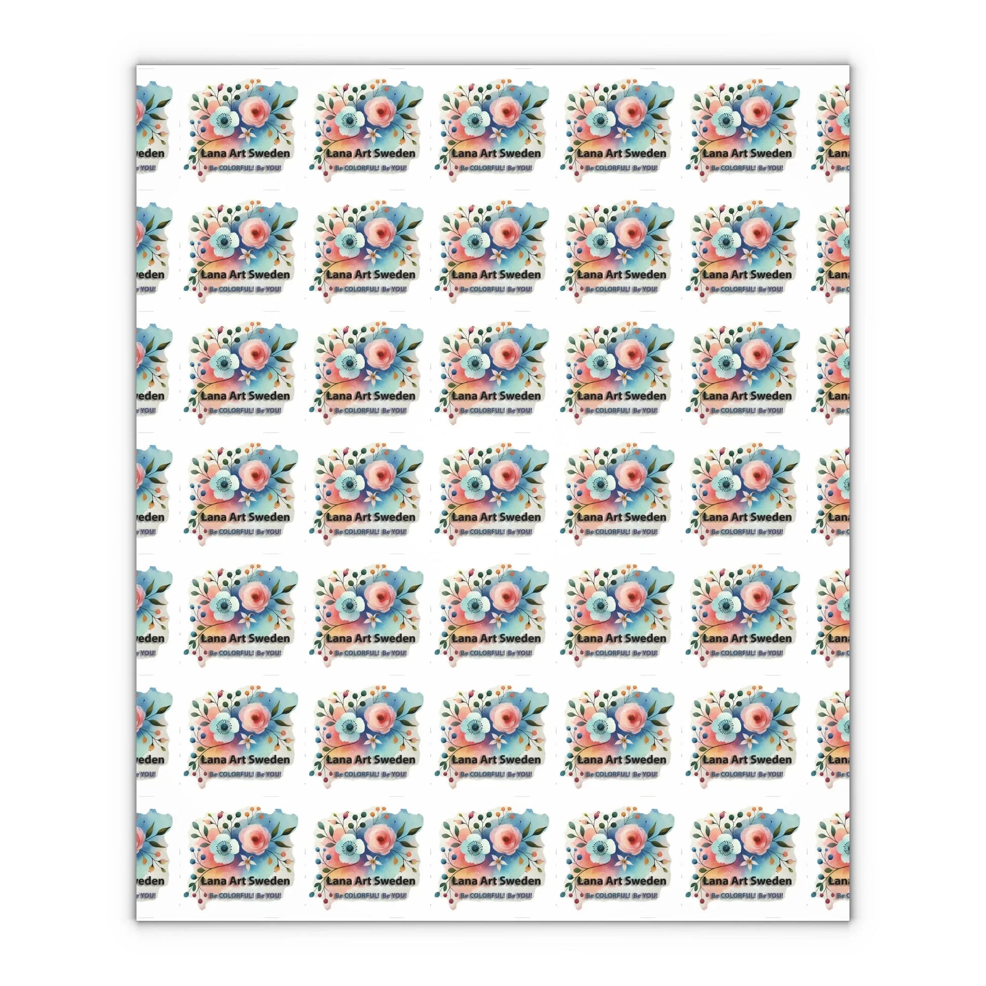 LanaArtSweden Logo Gift Wrapping Paper Sheets, 1pc - Lana Art Sweden