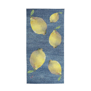 Lemon Denim Quick - Dry Beach Towel 30"x61" - Lana Art Sweden