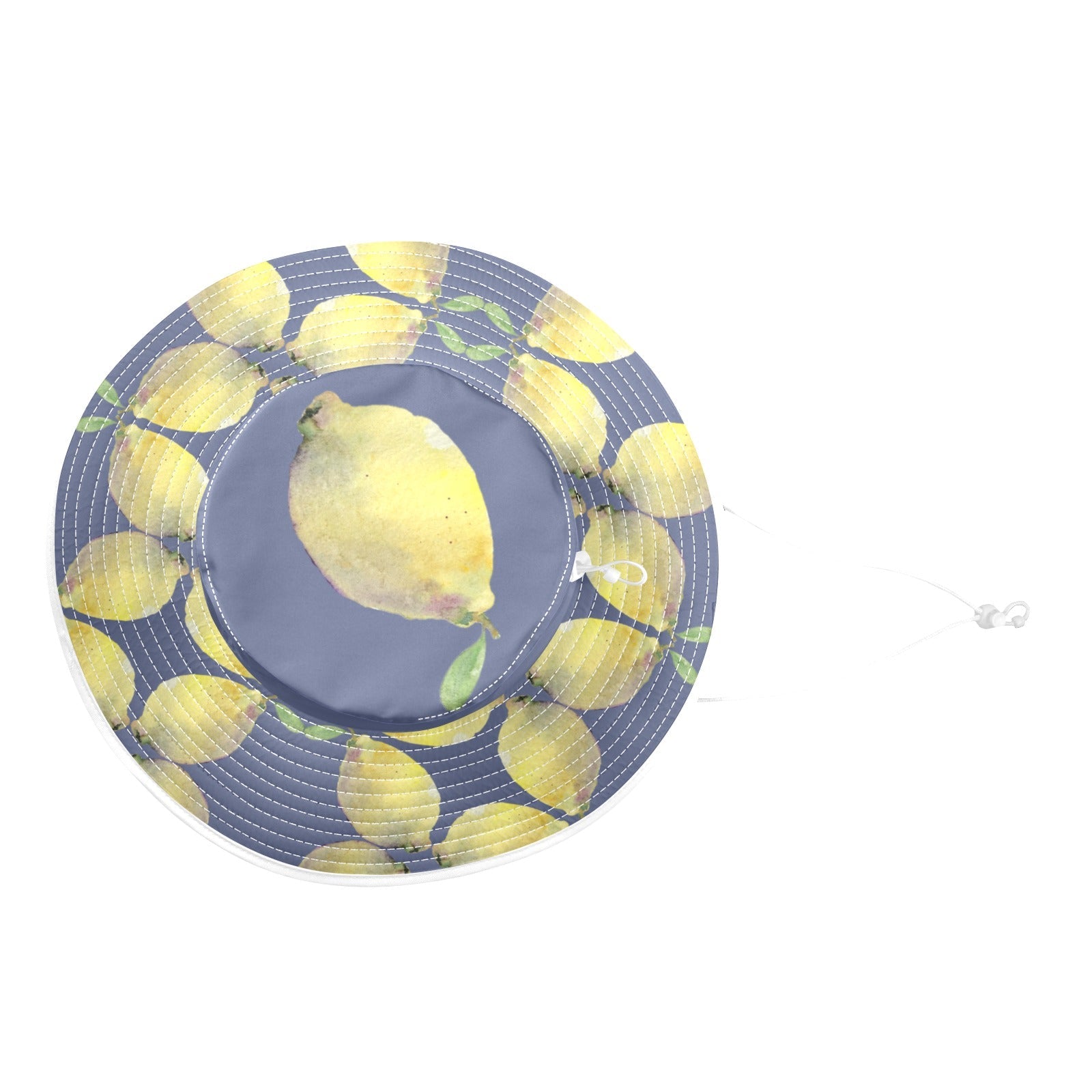 Lemon Dusk Wide Brim Bucket Hat - Lana Art Sweden