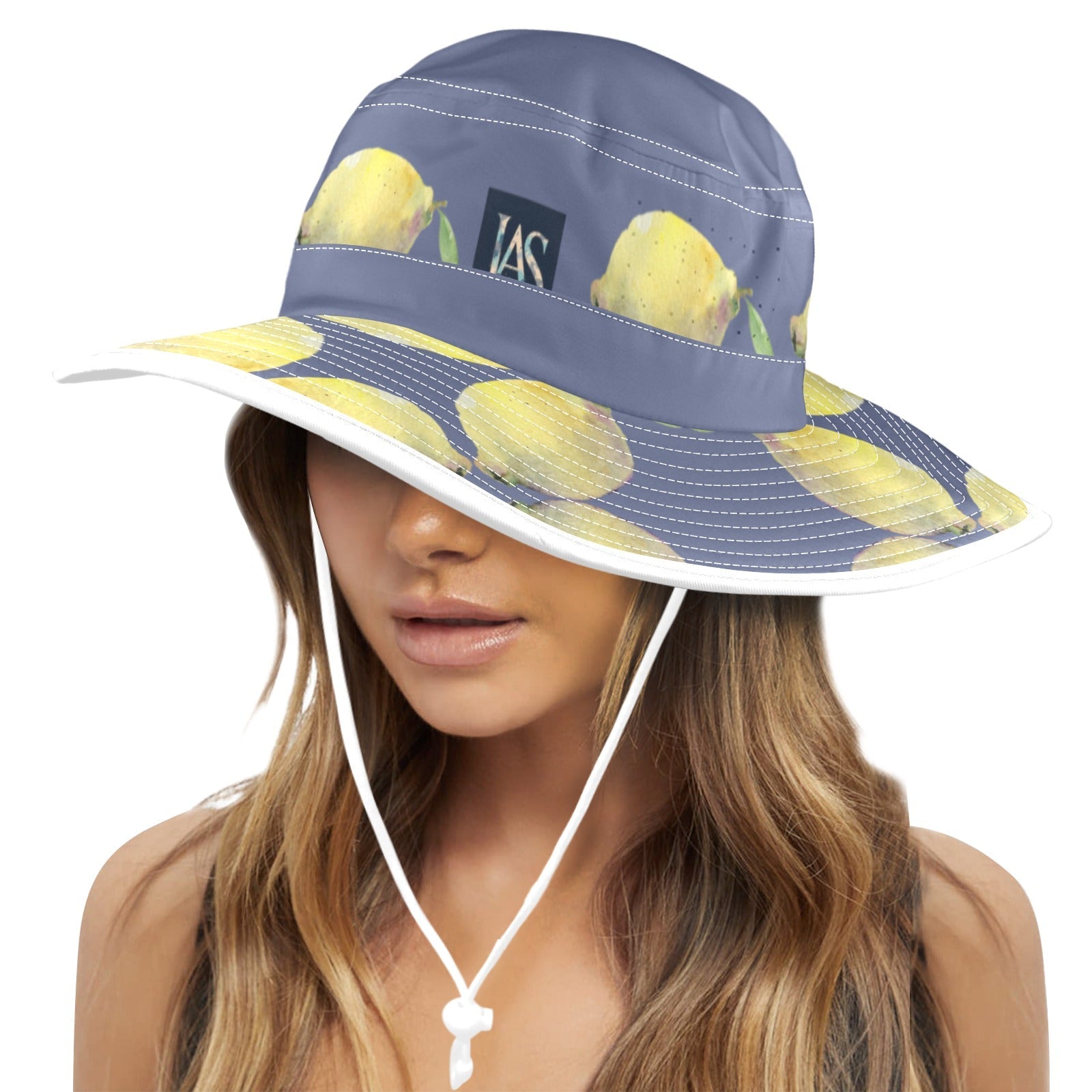 Lemon Dusk Wide Brim Bucket Hat - Lana Art Sweden