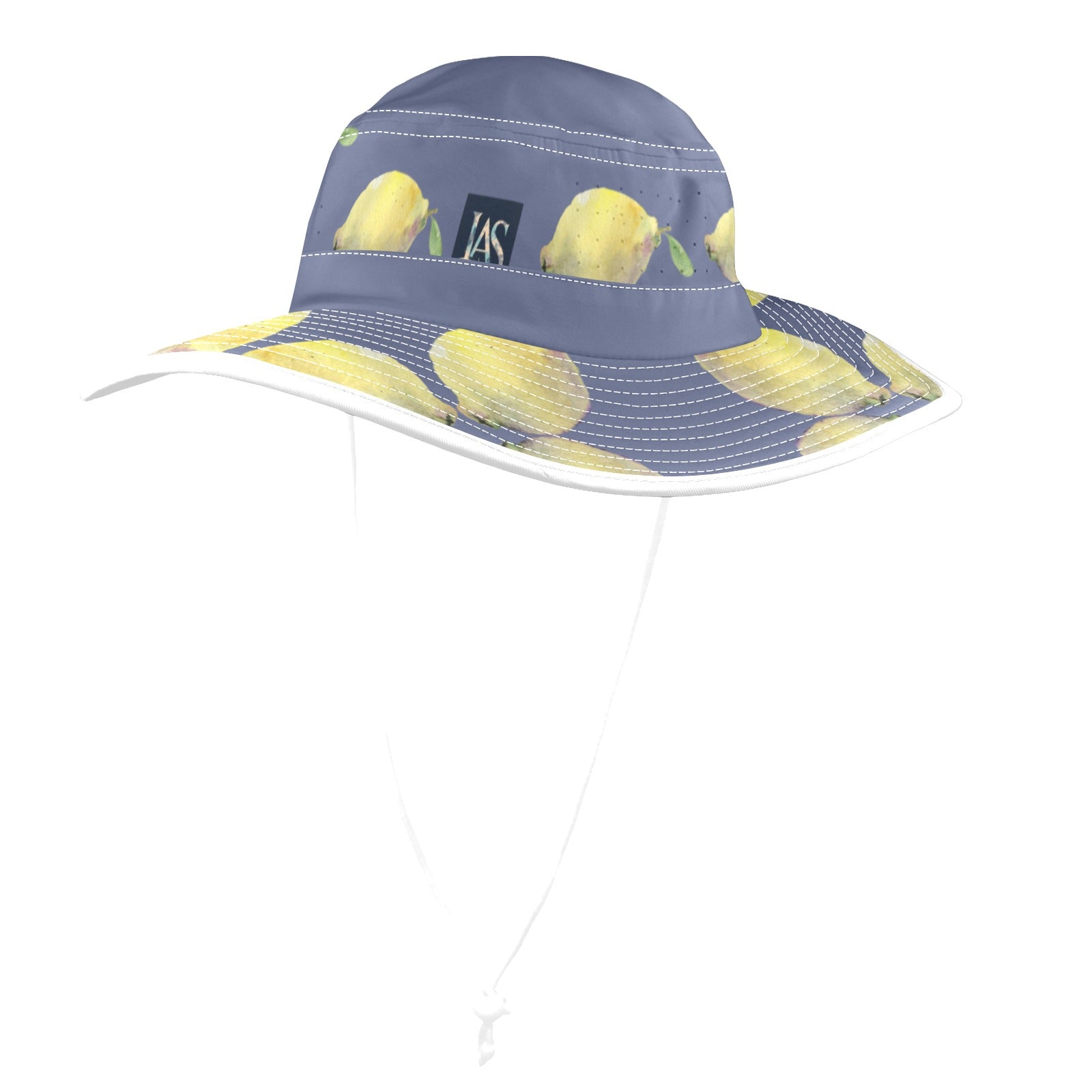 Lemon Dusk Wide Brim Bucket Hat - Lana Art Sweden
