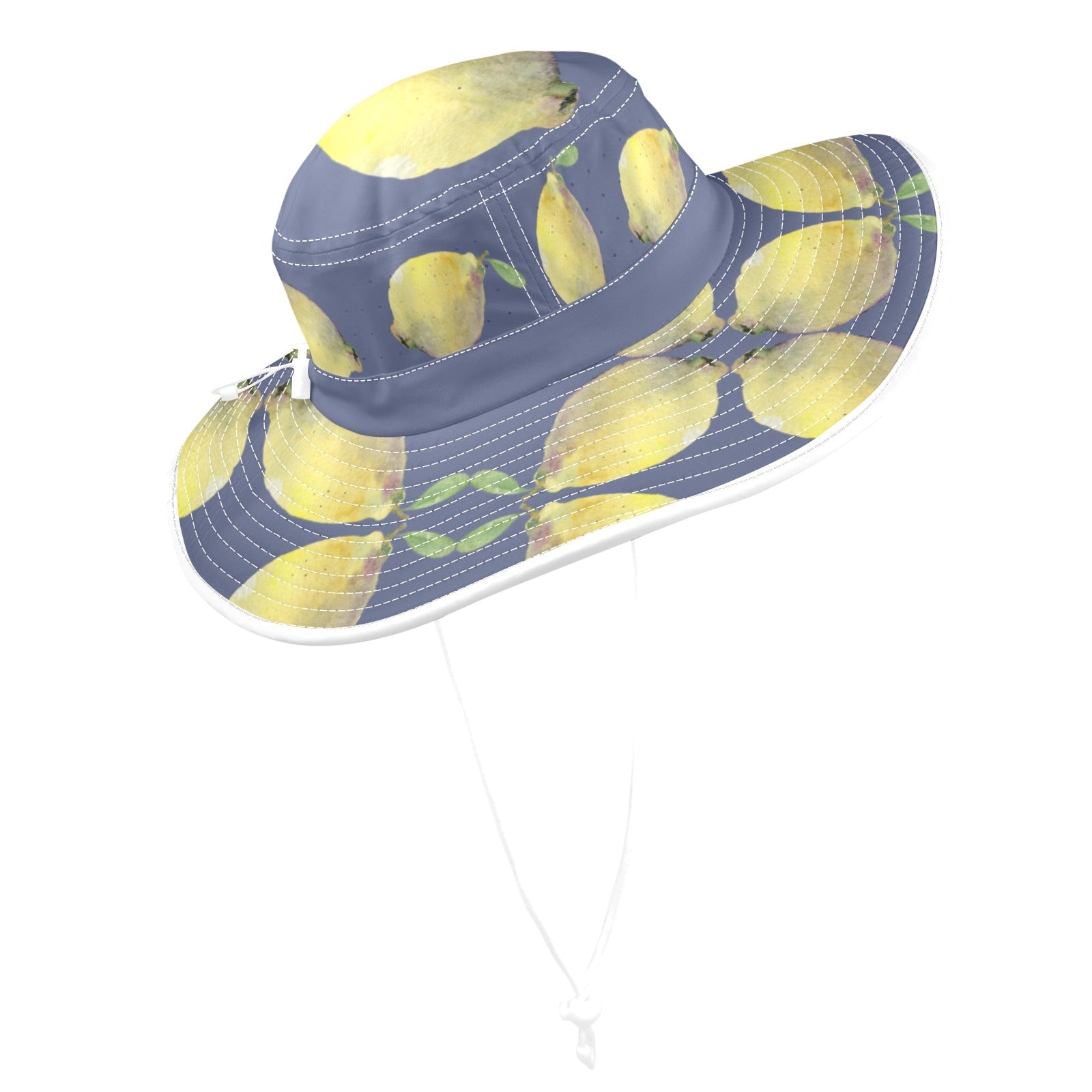 Lemon Dusk Wide Brim Bucket Hat - Lana Art Sweden