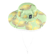 Lemon Lime Cream Wide Brim Bucket Hat - Lana Art Sweden