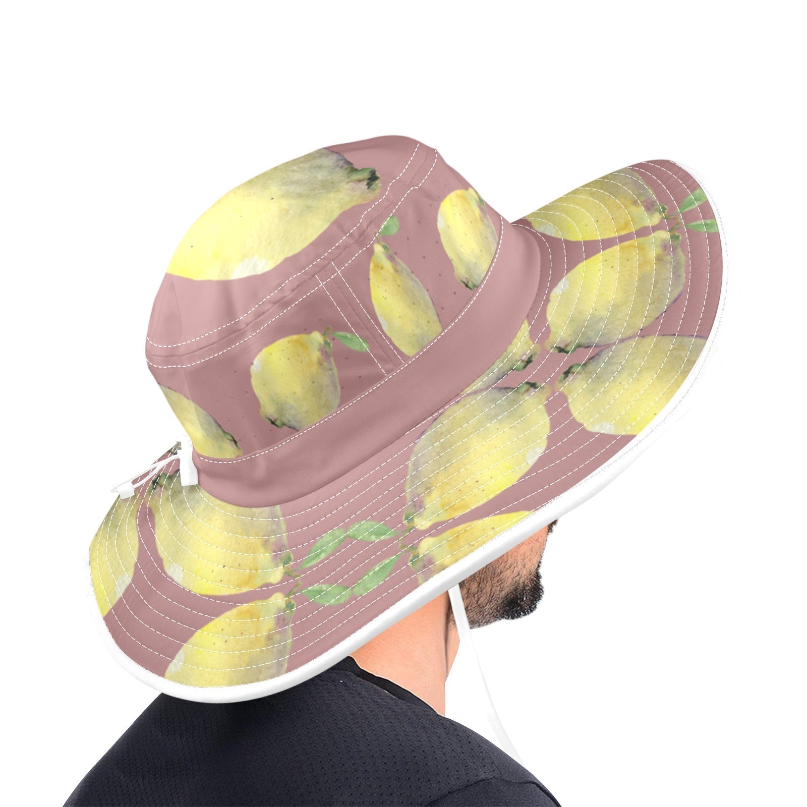 Lemon Mocha Wide Brim Bucket Hat - Lana Art Sweden