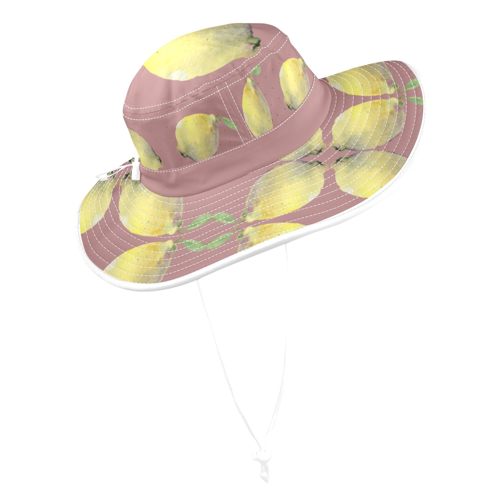 Lemon Mocha Wide Brim Bucket Hat - Lana Art Sweden