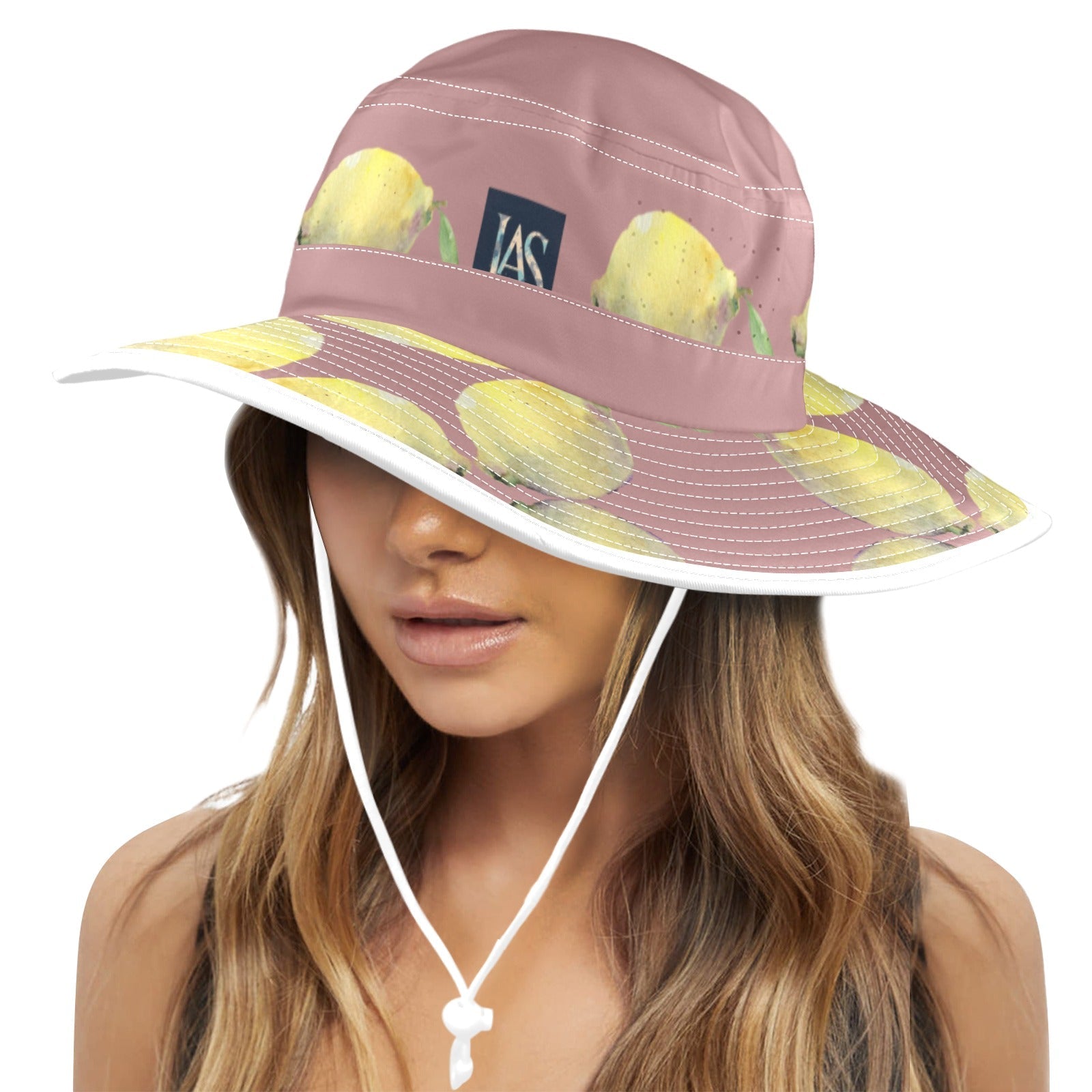 Lemon Mocha Wide Brim Bucket Hat - Lana Art Sweden