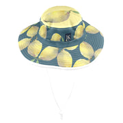 Lemon Ocean Lemon Wide Brim Bucket Hat - Lana Art Sweden