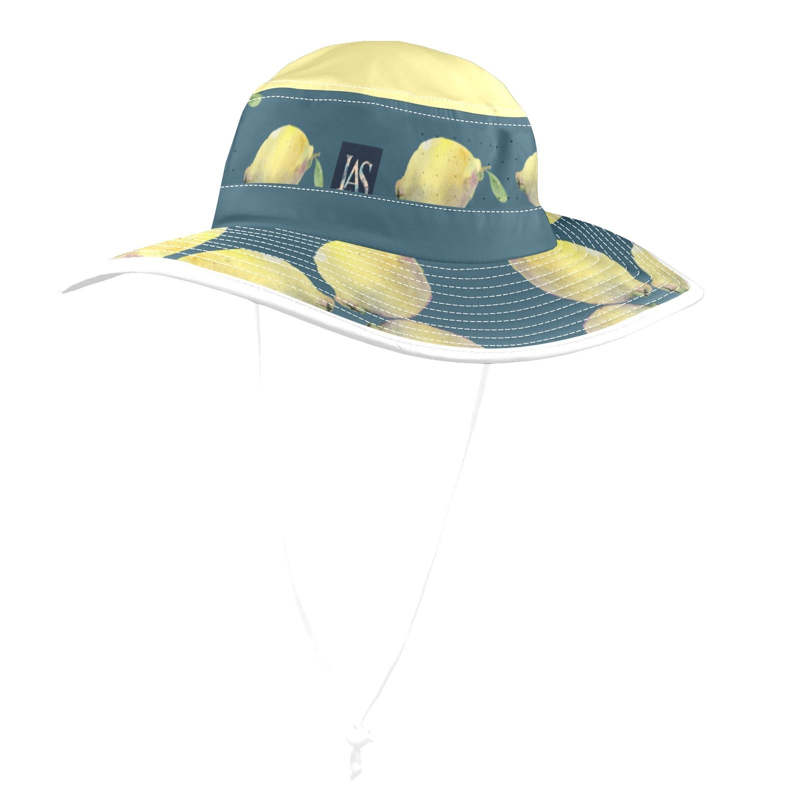 Lemon Ocean Lemon Wide Brim Bucket Hat - Lana Art Sweden