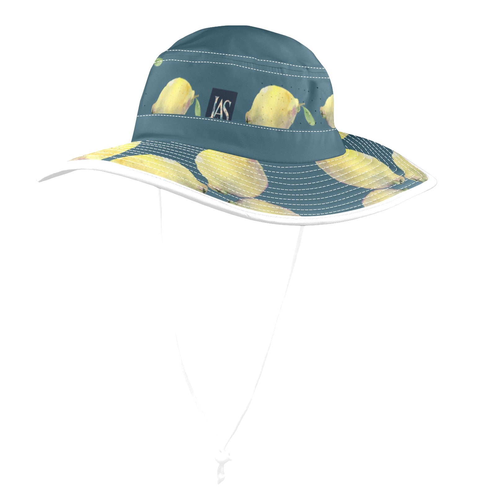 Lemon Ocean Wide Brim Bucket Hat - Lana Art Sweden