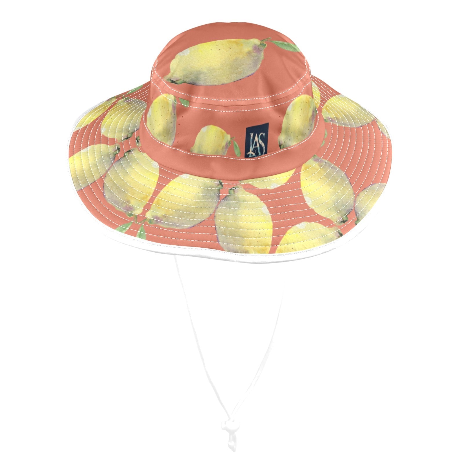 Lemon Orangeade Wide Brim Bucket Hat - Lana Art Sweden