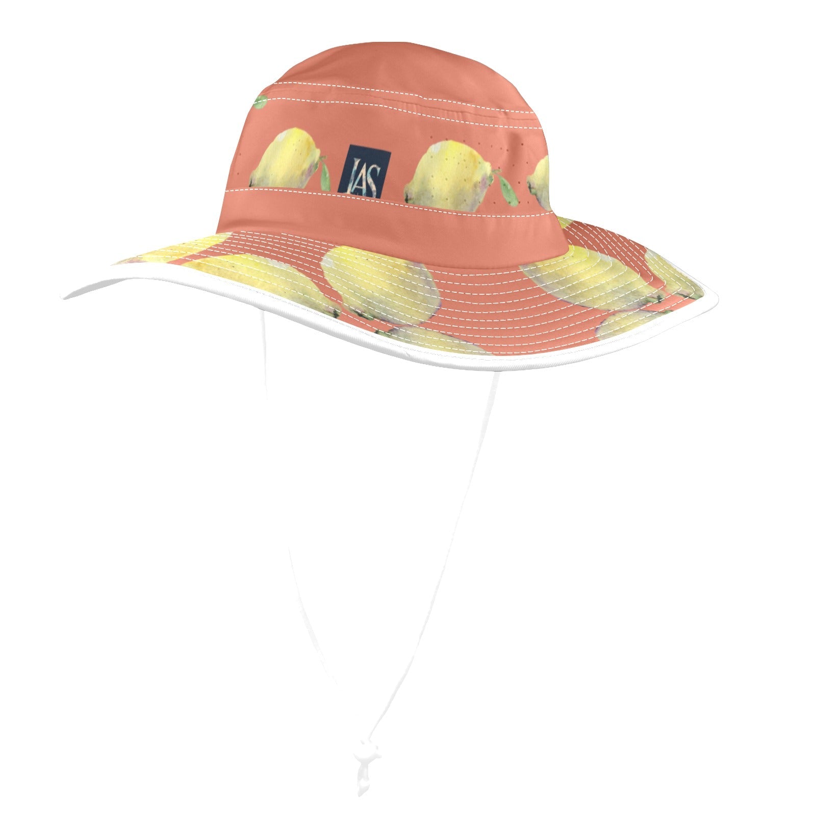 Lemon Orangeade Wide Brim Bucket Hat - Lana Art Sweden